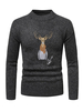 Pulls pour hommes Tricots Col en V Motif de Noël Automne Pull noir