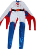 PVC blanc Matière unisexe Super Hero Combinaison avec le Cap- Déguisements Halloween