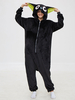 Pyjama chat Kigurumi Carnaval Onesie Luoxiaohei dessin animé flanelle noire pour adulte hiver vêtements de nuit Animal Costume Carnaval Halloween