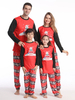 Pyjama de famille assorti de Noël Pantalon à imprimé floral en polyester Ensemble haut de pyjama de famille Tenue de pyjama de famille