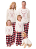 Pyjama de Famille Hommes Noël 2021 Ensemble 2 pièces Ivoire Écossais Top et Pantalons Déguisements Noël