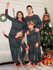 Pyjama de Noël assorti pour toute la famille haut et pantalon en polyester à motifs de Noël pour enfants et adultes