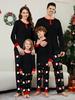 Pyjama de Noël assorti pour toute la famille pantalon et haut en polyester à motifs de Noël pour bébé et adulte