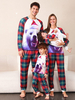 Pyjama de Noël assorti pour toute la famille pantalon et haut en polyester à motifs de Noël pour tout-petits et enfants