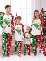 Pyjama de Noël blanc assorti pour toute la famille motif de Noël pour adultes et enfants