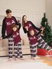 Pyjama de Noël familial assorti bordeaux avec haut et pantalon à motifs de Noël pour bébé et enfant