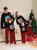 Pyjama de Noël familial assorti Haut et pantalon à motifs de Noël en polyester pour bébé