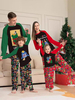 Pyjama de Noël familial assorti Pantalon à motifs de Noël colorés pour couple adulte