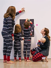 Pyjama de Noël familial assorti Pantalon à motifs de Noël en polyester pour adultes et tout-petits