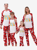 Pyjama de Noël familial assorti Pantalon à motifs de Noël en polyester pour couple de bébé