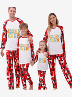 Pyjama de Noël familial assorti Pantalon à motifs de Noël en polyester pour couple de bébé