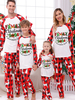 Pyjama de Noël familial assorti pour adulte et enfant haut et pantalon à motifs de Noël en polyester