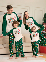 Pyjama de Noël familial assorti pour couple et adulte pantalon à motifs de Noël en polyester