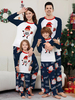 Pyjama de Noël familial assorti pour enfant et bébé pantalon à motifs de Noël en polyester