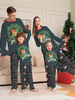 Pyjama de Noël familial assorti pour enfant et bébé pantalon à motifs de Noël en polyester