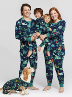 Pyjama de Noël familial assorti pour femme homme garçon fille motif de Noël pantalon haut
