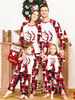 Pyjama de Noël pour assortir la famille Polyester Floral Pants Pantalon Top Pantalon 2 pièces Ensemble