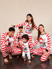 Pyjama Ensemble De Noël Familial Bébé Adulte Motif De Noël À Rayures Top Pantalon