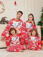 Pyjama Familial Noël Ensemble Manches Longues Enfants Adultes