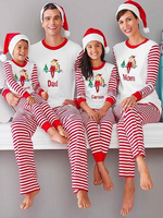 Pyjama femme noel Pyjamas de déguisé de couple en coton Noël en mélangé de coton pour femme Top blanche d