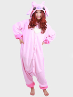 Pyjama Kigurumi Carnaval Stitch Onesie rose flanelle vêtements de nuit pour les adultes Déguisements Halloween