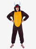 Pyjama Kigurumi Onesie Animal Adulte Costumes Combinaison Polyester Marron Foncé Adulte