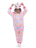 Pyjama Kigurumi Onesie Enfants Cadeaux Noël Costume De Pyjama Licorne Rose En Polyester