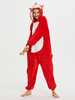 Pyjama Kigurumi Onesie pour Costumes de renard Kigurumi en polyester rouge adulte