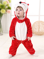 Pyjama rouge de costume de dessin animé denfant en bas âge Kigurumi Carnaval Onesie Déguisements Halloween