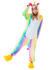 Pyjamas arc-en-ciel Unicornio licorne Kigurumi Carnaval pyjamas Onesie flanelle avec des chaussures Déguisements Halloween Costume Carnaval