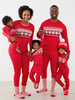 Pyjamas de famille assortis de Noël pour pantalons de Noël en polyester pour adultes Ensemble de 2 pièces
