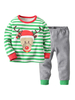 Pyjamas De Noël Pour Enfants Père Noël Rayé Haut Et Pantalon Ensemble Déguisements Halloween