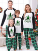 Pyjamas de Noël pour la famille Ensembles de pantalons à carreaux à motif de Noël pour tout-petits adultes