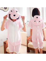 Pyjamas dinosaure Onesie Kigurumi Carnaval Soft Rose Jumpsuit court Summer Animal vêtements de nuit pour les adultes Déguisements Halloween