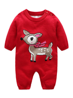 Pyjamas Kigurumi Combinaison Rouge À Imprimé Cadeaux Noël Renne De Noël Déguisements Halloween