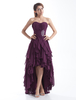 Raisin Prom robe bustier haut/bas dos nu perlée en mousseline de soie robe