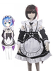 Re Zero Start Life dans un autre monde Rem Costume Cosplay Déguisements Halloween pour les enfants