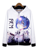 Re : zéro à partir de la vie dans un autre monde Rem blanc Anime Cosplay coton mélange Hoodie Déguisements Halloween