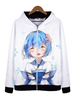 Re : zéro à partir de la vie dans un autre monde Rem jeune blanc Anime Cosplay coton mélange Hoodie Déguisements Halloween