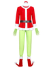 Red Grinch cosplay Comment le Grinch 6 pièces de Noël Costume Déguisements Noël