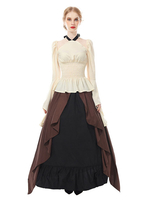 Renaissance médiévale ensemble jupe gothique victorienne femmes irlandaise juste pirate corsage robe Déguisements Halloween Cosplay Costume