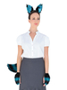 Renard Cosplay Costume Bandeau Gants Queue Ensemble 3 Pièces En Plastique Mardi Gras Costume Accessoires