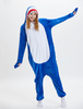 Requin Onesie Kigurumi Carnaval Pyjamas Deep Blue manches longues Combinaisons Unisexe Adultes Animal Sleepwear Déguisements Halloween