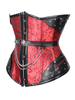 Retro Steampunk Corset Metallic Chain Buckle Lace Corselet Vintage pour les femmes Déguisements Halloween