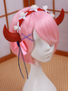 Rezero commence sa vie dans un autre monde Ram Déguisements Halloween Cosplay Headwear Little Demon