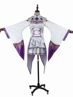 Re:Zero kara Hajimeru Isekai Seikatsu Emilia Cosplay Costume Déguisements Halloween