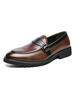 Richelieus Chaussures Pour Hommes Fantastique Bout Rond Monk Strap Slip-On PU Cuir Oxfords