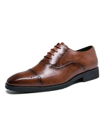 Richelieus pour homme moderne bout rond sangle réglable PU cuir richelieu chaussures
