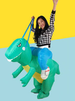 Ride sur Costume Carnaval Carnaval transporteur unisexe Raptor vert Mardi Gras costume gonflable Déguisements Halloween