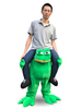 Ride sur Costume Carnaval velours grenouille Munch Carrier sur le thème vert Mardi Gras Costume costume Déguisements Halloween